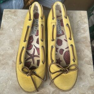 Sherry Top-Sider Yellow Espadrilles shoes Sz 7.5